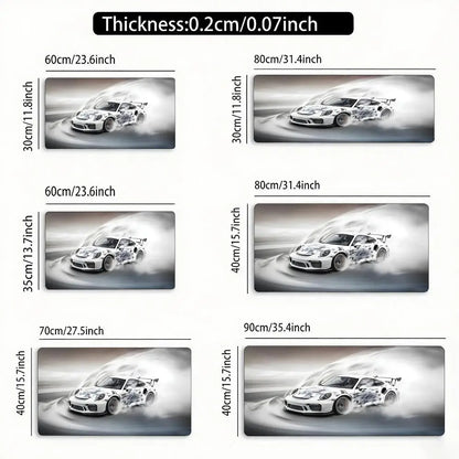This mouse pad is a printed style with non-slip rubber base and washable cloth surface, suitable for gaming, office and PC desk