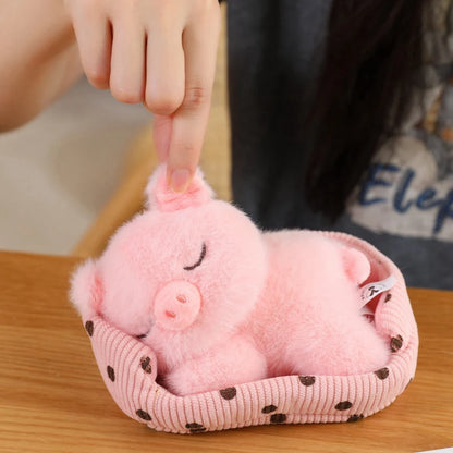 Sleeping Animals in Pet Pad Doll Toy Mini Kitten in Pet Pad Kawaii Toys For Office Desk Car Hand Toy Gift for Kids Boys Girls