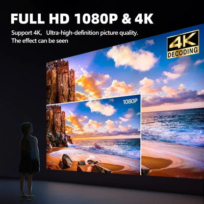 Android Smart TV 4K Projector Auto Focus Daylight Projector for Movies Home Theater WIFI 6 3800 ANSI Beam Projector With Karaoke
