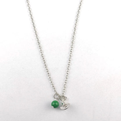 Wicked Necklace Glinda Rose Quartz Wand Necklace Elphaba Aventurine Hat Necklace Natural Gemstone Crystal Charm Necklace