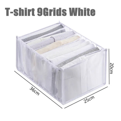 Clothing Storage Organizer Box Cabinets Drawer Jeans Organizer Underwear Pants T-Shirt Socks Storage Box Save Wardrobe Space