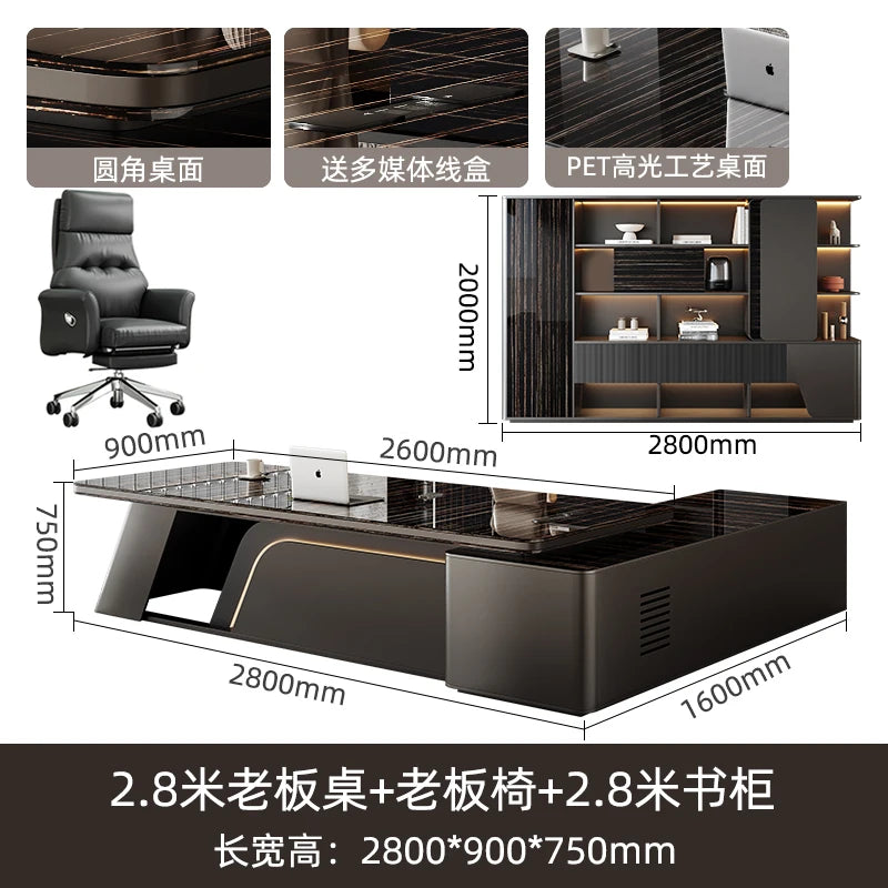 Space Saving Modern Office Desk Storage Executive Computer Office Desk Minimalist Lshaped Escritorio Oficina Office Furniture