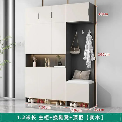 Living Room Shoe Cabinet Solid Wood Home Entrance Cabinet Display Household Door Locker Sideboards Szafki Do Salonu Furniture