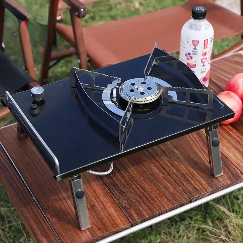 Outdoor Camping Gas Stove Portable Foldable BBQ Stove Camping Picnic Hiking Cooking Gas Furnace Burner Camping Equipment