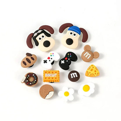 1 Set Cute Dogs Shoes Accessories Boys Girls Sandals Garden Shoe Buckle Decorations Fit Charm