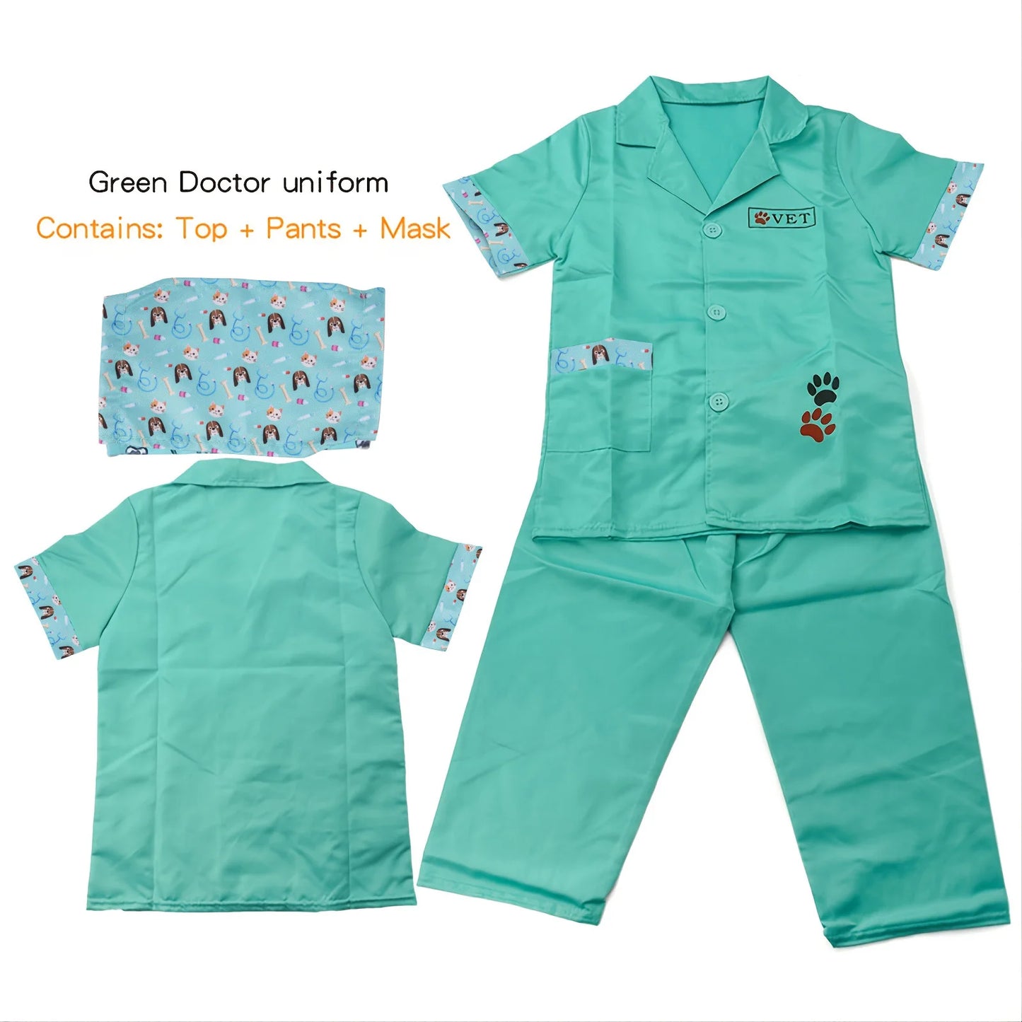 Children's Pet Doctor Role-Play Veterinary Clothing Family Dress Up Toys