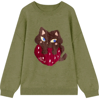 ELFSACK 2024 Autumn New Arrivals Colorful Christmas Y2K sweater Knitwear for women