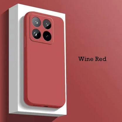 New Square Silicone Phone Case for Xiaomi 17 Pro Max Mi 13 14 15 13T 14T 15T Pro Built-in Fluff Shockproof Protect Soft Cover