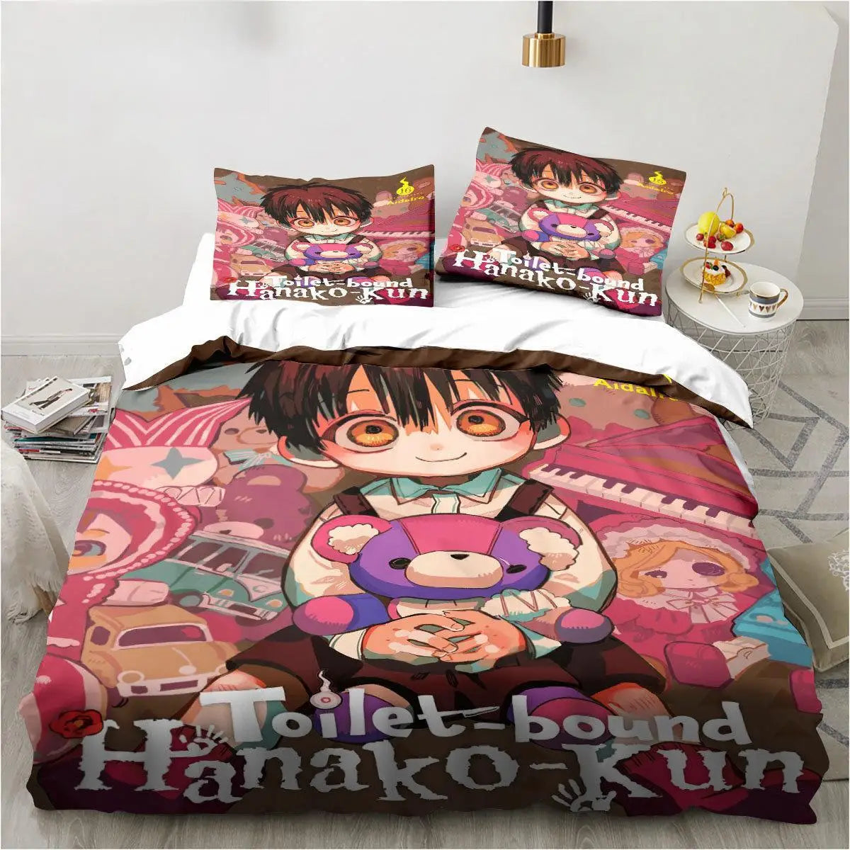 Anime Toilet-Bound Hanako-kun 3D Printed 2/3pcs Bedding Set Duvet Covers Pillowcases Comforter Bedding Set Bedclothes Bed Linen