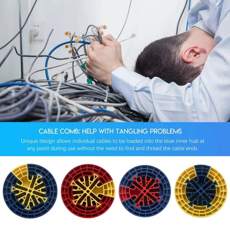 Cable Management Comb Tool Dresser Bundler Organizing Tool Portable Wire Comb Perfect For Cable Management
