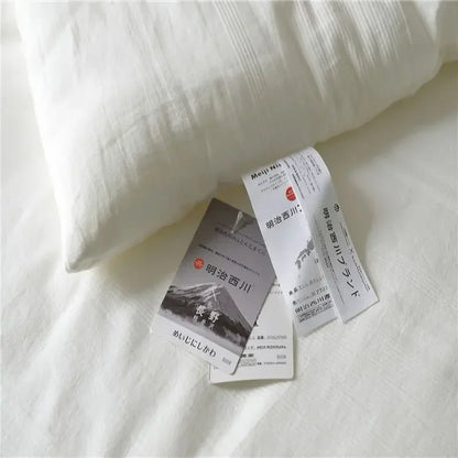 Japan Meiji Nishikawa Comforter Duvet Insert - Quilted White Comforters Queen Size All Season Down Bedding Comforter with Corner