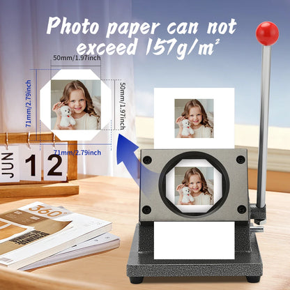 2x2'' Square Refrigerator Magnet Press Machine Fridge Sticker Making Machine Paper Cutter Set , Or 1000pcs Magnets Consumables