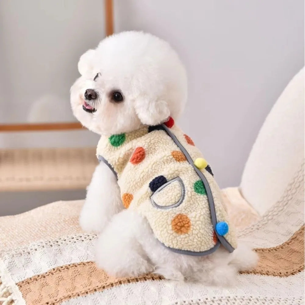 Fashion XS-6XL Pet Clothing Lamb Wool Small Medium Big Dog Vest Coat Schnauzer Teddy Warm Puppy Clothes Autumn Winter