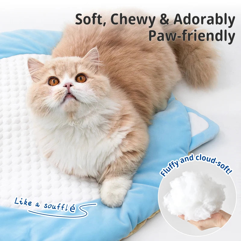 Versatile Pet Bed Pad Mattress for Cats And Dogs with Fiber Fabric Soft Core Material for Efficient Heat Dissipation