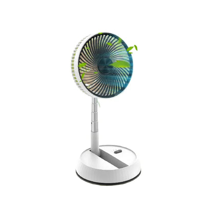 Portable Oscillating Standing Fan with Remote Controller Foldable Desk Fan Rechargeable Battery Powered Pedestal Fan for Camping
