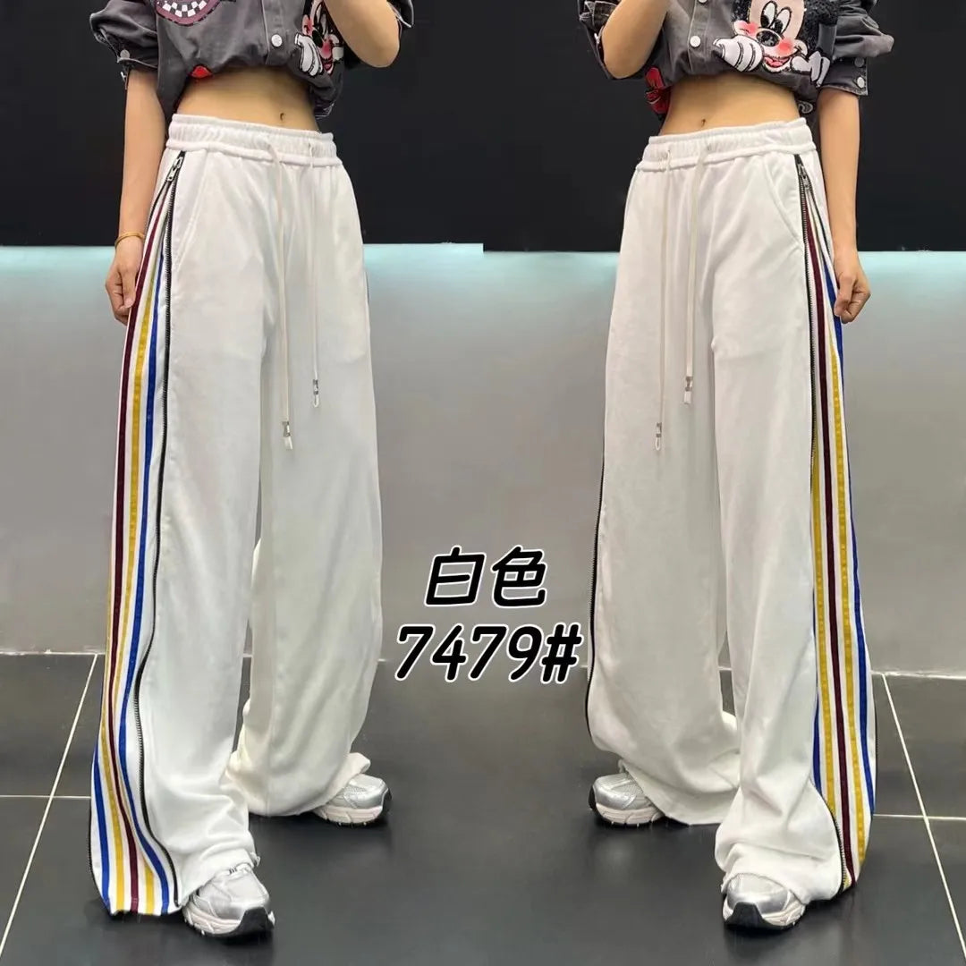 Original Design Sense Long Slacks 2025 Autumn New Fashionable Loose Casual Pants Ladies With Draped Straight Wide-Leg Trousers