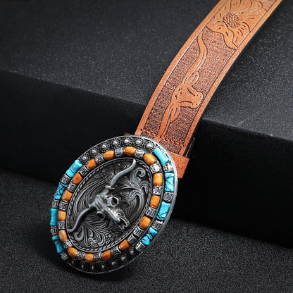 Men's belts, with a Western cowboy style, are a common item for grasslands and parties, and also make great holiday gifts.