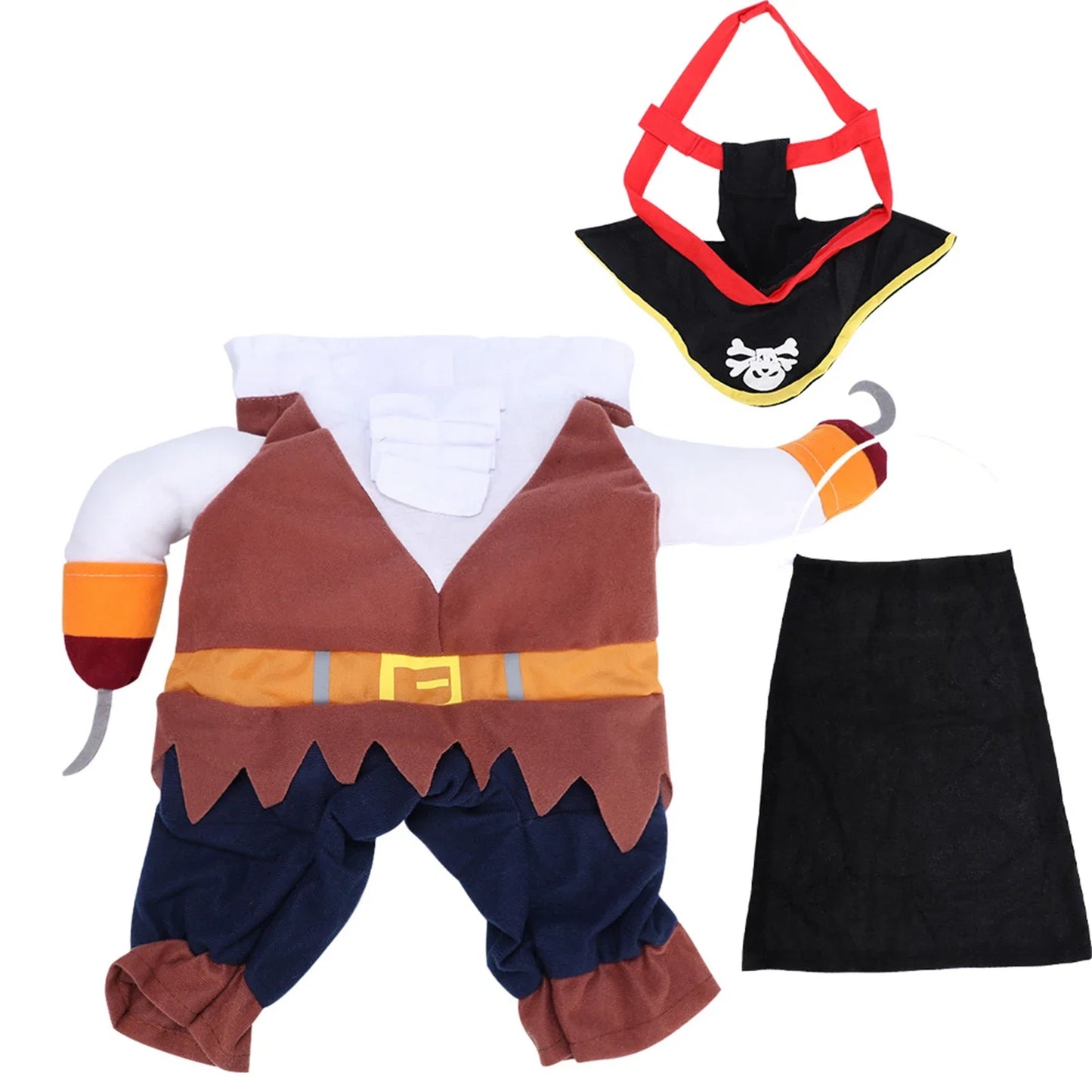 Polyester Cute Durable Pet Halloween Clothes Pirate Funny Costume Dress Up For Cats Dogs