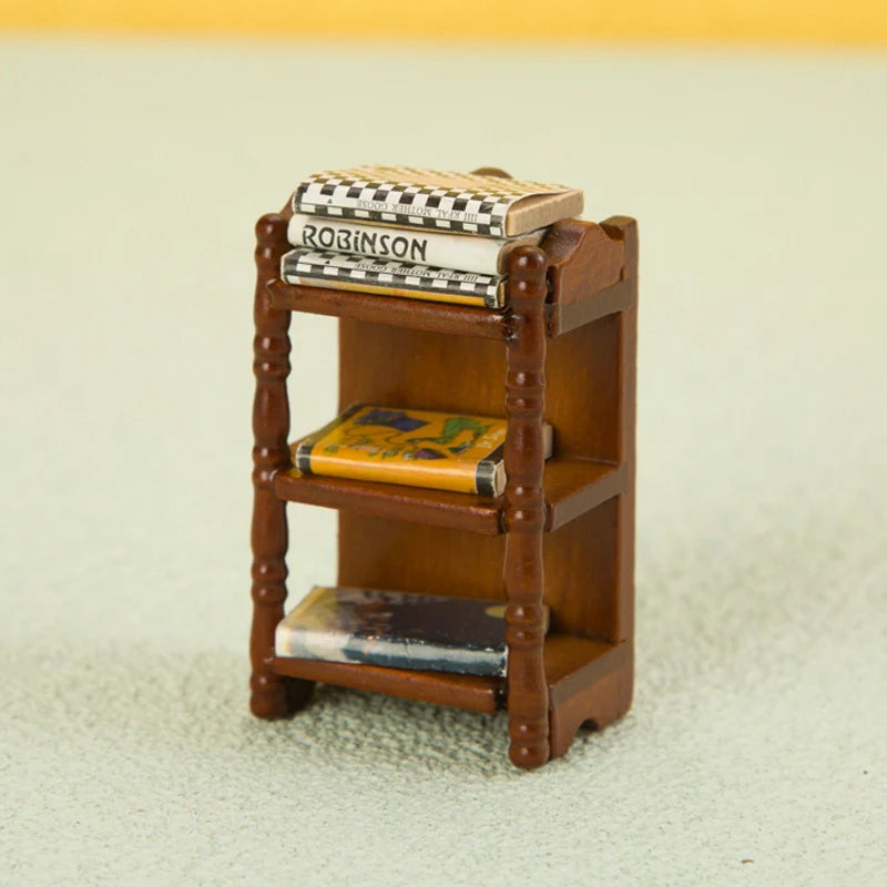 1:12 Toy Model Dollhouse Furniture, Miniature Bedside Nightstand for Stylish Bedroom Decor