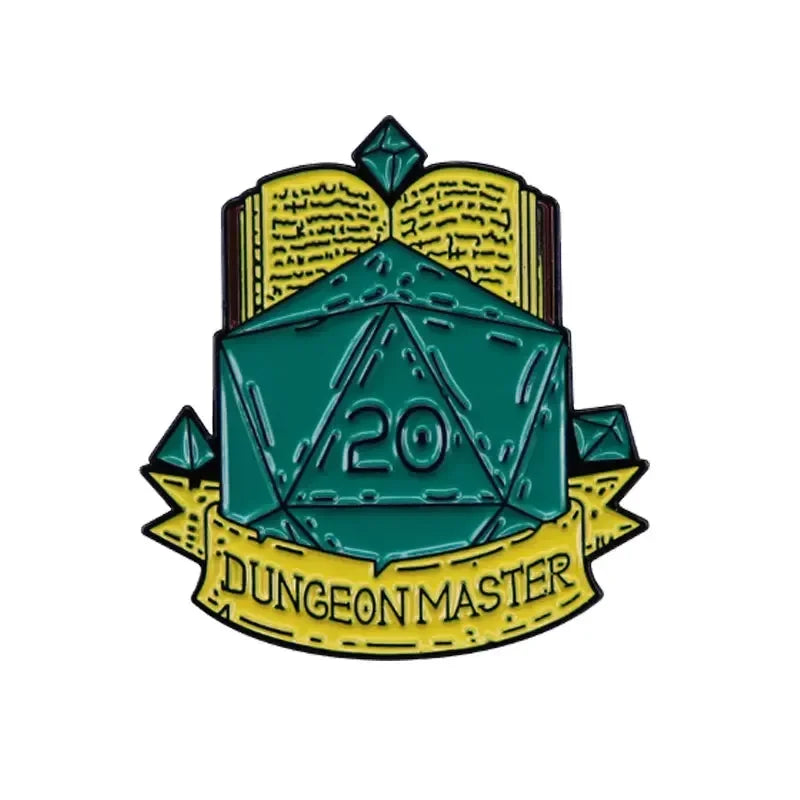 RPG Dice Game D&D Enamel Pins Dungeons Brooch Fashion Personality Lapel Badge Hoodie Decorative Accessories Fans Gift
