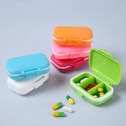 Mini Portable Pills Organizer Case 3 Grids PillBox Tablet Storage Container Weekly Medicine Pill's Box Pill Case Dispense