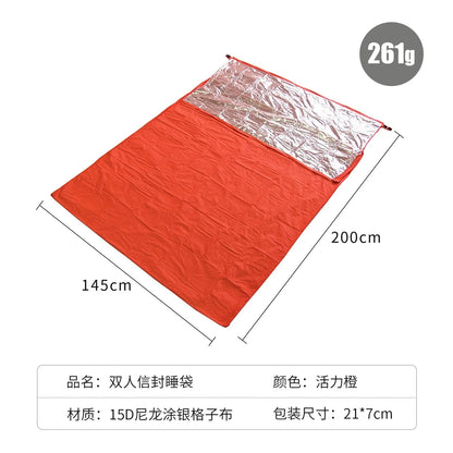 Reusable Camping Ultralight Sleeping Bag Survival Tourism Hiking Climbing Single Sleeping Bag Keep You Warm Pouch 200 * 72cm