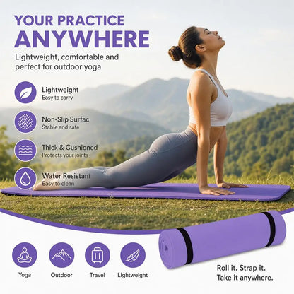 1/2Pcs Thick Yoga Mat Anti-skid Sports Fitness Mat  Exercise Body Building Blanket Fitness Mat Gymnastics Mat Fitness Equipment