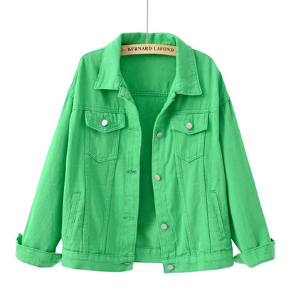 Y2k Denim Jeans Coat Cotton Women Button Spring Autumn Ropa Cardigan Punk Gothic Bomber Jacket Windbreaker Elegant Jackets