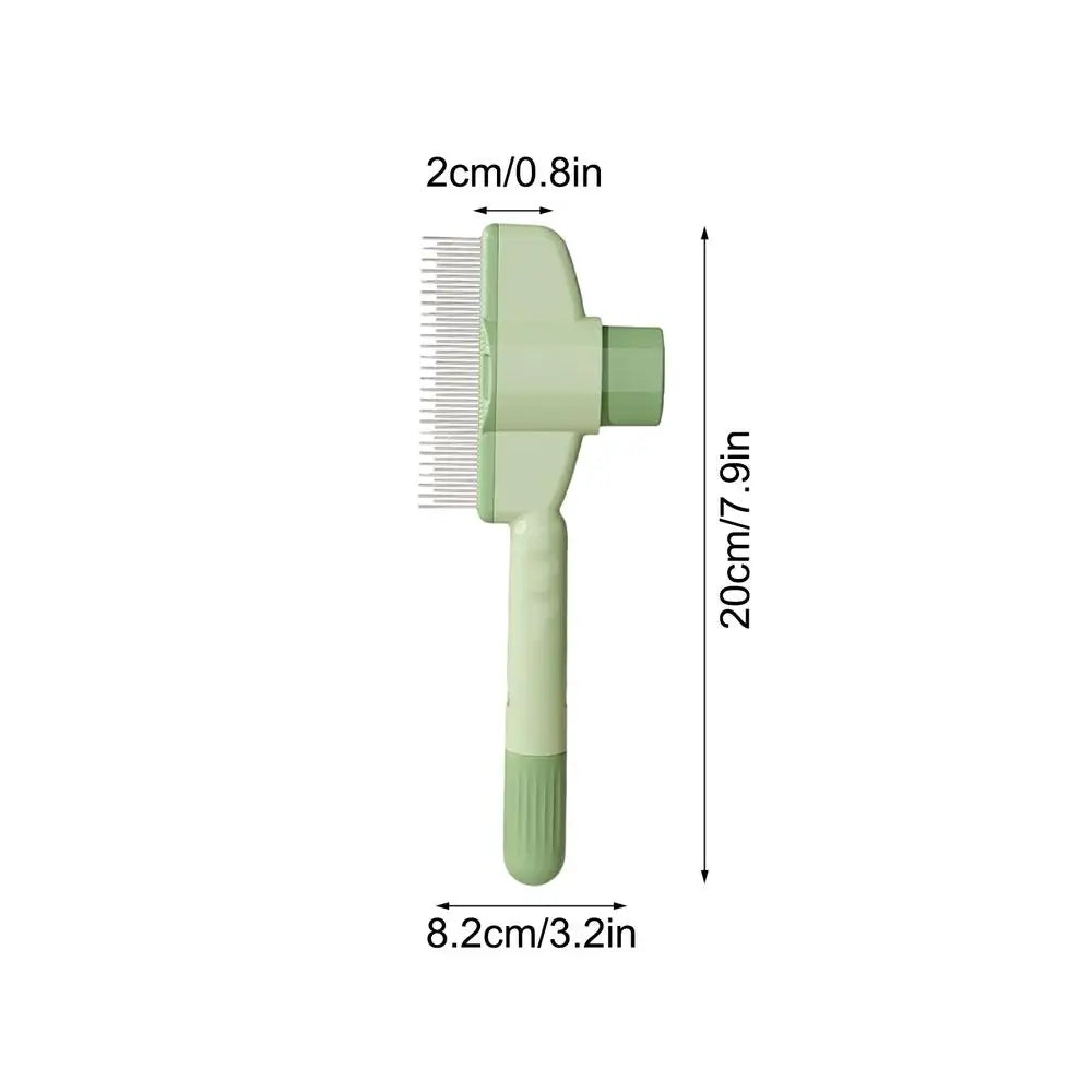 Dog Grooming Comb Dog Grooming Shedding Brush Pet Flea Comb with Release Button for Short And Long Hair Cats Kittens Puppies