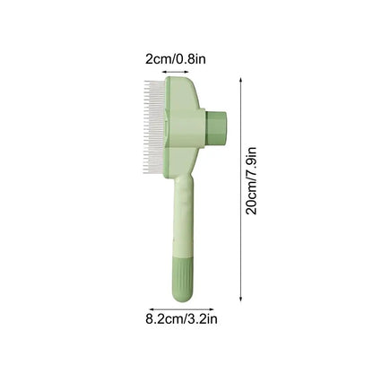 Dog Grooming Comb Dog Grooming Shedding Brush Pet Flea Comb with Release Button for Short And Long Hair Cats Kittens Puppies