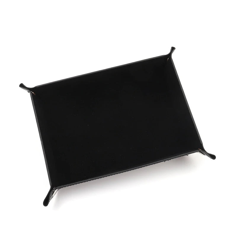 Foldable game dice tray flannel storage box four-corner tray