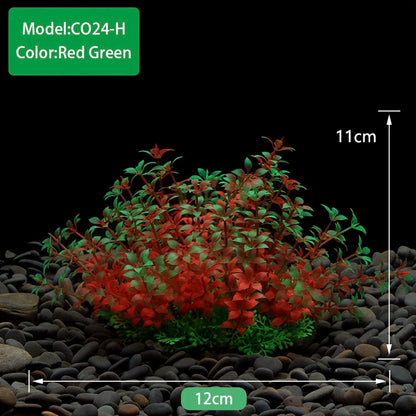 Artificial Underwater Plastic Plants Aquarium Fish Tank Aquatic Fake Shrub Green Weeds Water Grass Viewing Simulation Decoration