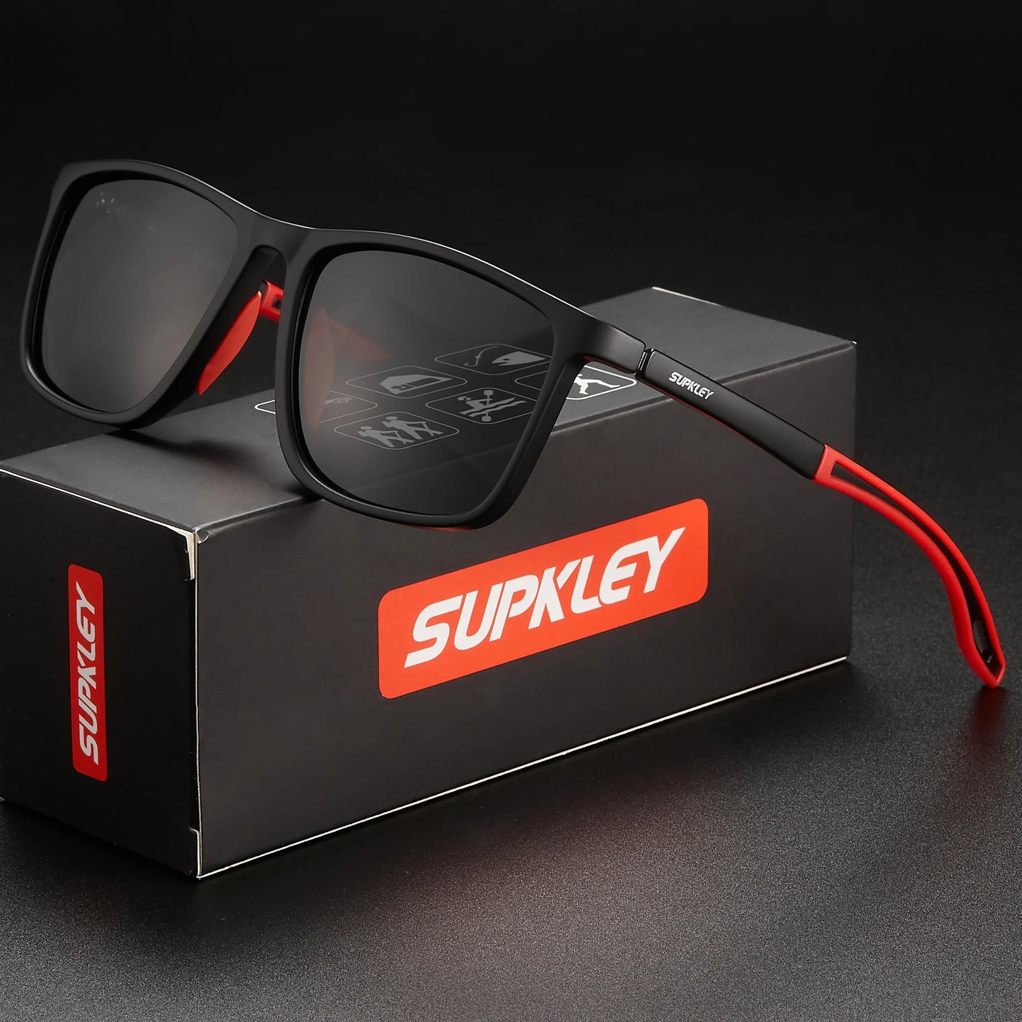 SUPKLEY Sports Sunglasses for Men Women Comfortable Light Weight Polarized Sun Glasses UV400 Eyewear Accessory Best Gift Choice