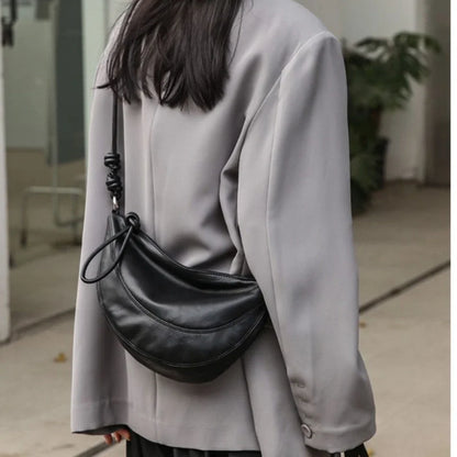 High End Casual Versatile One Shoulder Crossbody Soft Leather Crescent Underarm Bag Crossbody Bags for Women Handbags for Women