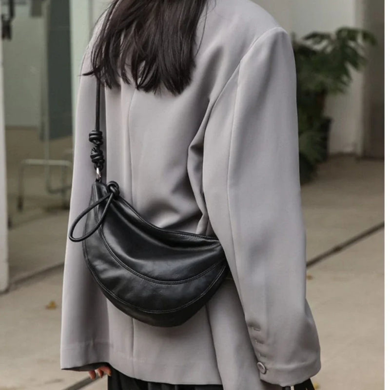 High End Casual Versatile One Shoulder Crossbody Soft Leather Crescent Underarm Bag Crossbody Bags for Women Handbags for Women