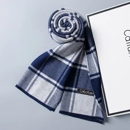 High Quality Wool Men Scarf Autumn Winter Classic Business Thermal Muffler Male Soft Korean Version Long Thick Warm Shawl No Box