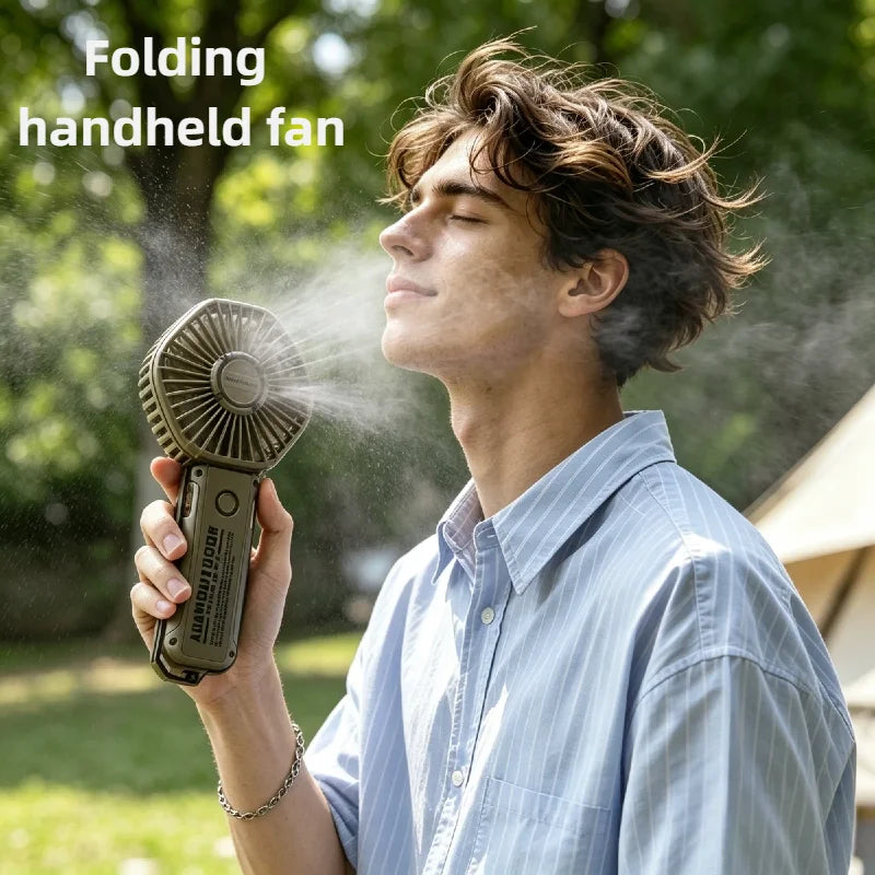 Portable Handheld Fan with Removable Battery,3-Speed Wind,115° Foldable Personal Fan for Travel, Office, Outdoor