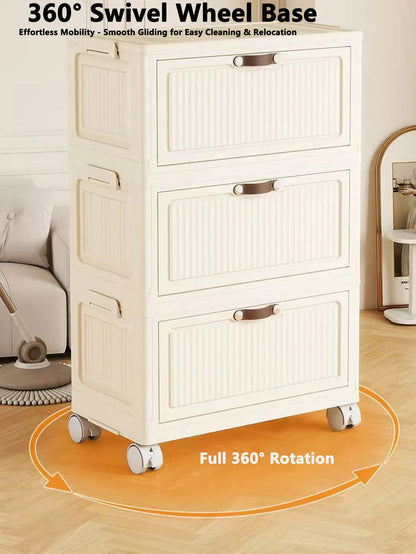 Storage Cabinet Foldableing Storage Box Home Living Room Toy Cabinet Storage Rack Snack Cabinet Organizer Box Kitchen Storage Cabinet Folding Storage Cabinet Organizer