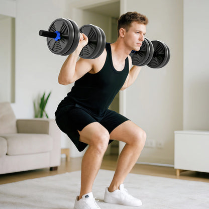 SPORTNOW dumbbells Kit bodybuilding adjustable dumbbells 15 kg 3 1, adjustable weight set with extension bar, handle year