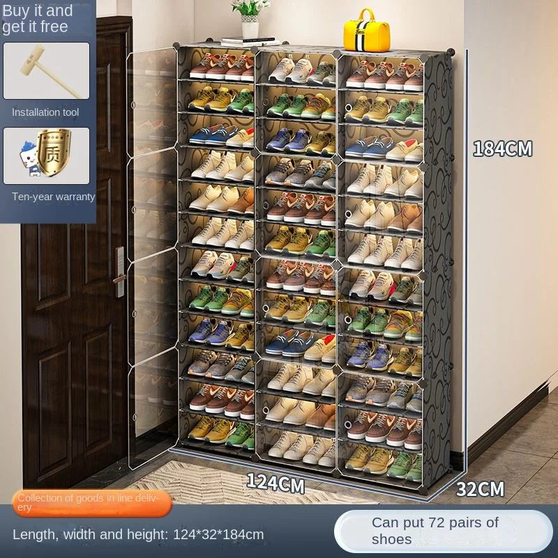 Shoe Rack Storage Shelf Shoes Entrance Hallway Furniture Cupboards Splicing Dustproof Transparent Box Organizador De Zapatos