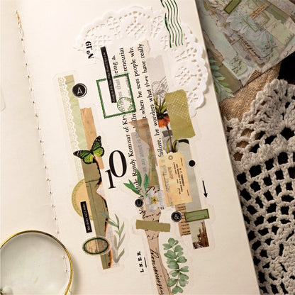 6 styles 20 pcs Paper lab series PET Material  Decorative Diy Diary Album Scrapbooking Material Junk Journal Supplies