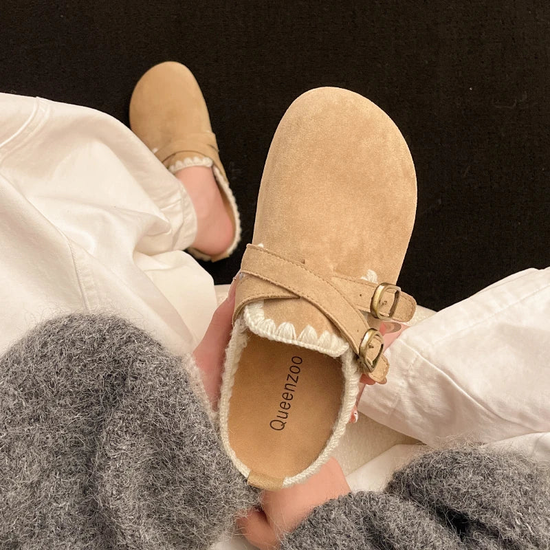 Flats Slippers for Women Wearing Retro Casual Height Increasing High Aesthetic Value Women Shoes Thick Soled Shoes
