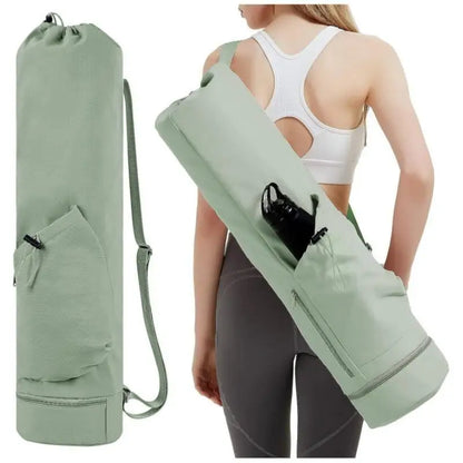 Yoga Mat Bag with Water Bottle Pocket and Bottom Wet Bag Multifunctional Sport Yoga Mat Carrier Storage Bag