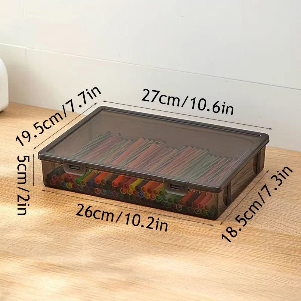 Plastic Storage Box For Office Large Capacity Transparent Paper Storage Case Desktop Storage Organization Document Box