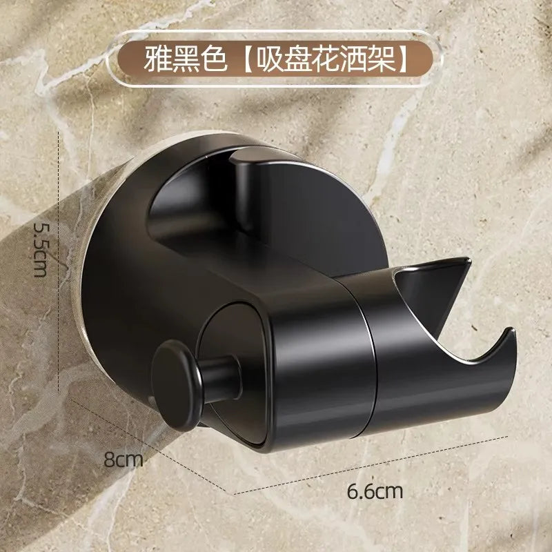 Shower Holder 360°Adjustable Self-adhesive Shower Head Stand Bracket, Suction Cup Shower Head Holder Bathroom Accessories