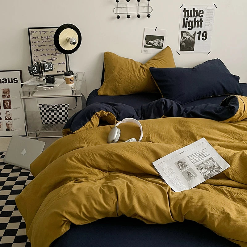 Bedding Comforter sets Duvet Cover bedsheets set with pillowcase Bedding Linens Set for Queen/King Bed edredones de cama