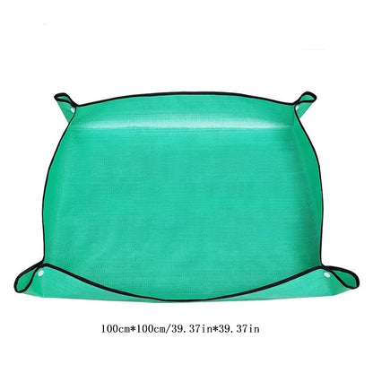 50*50cm Flower Pots Transplanting Mats Gardening Planting Mat Pe Plant Repotting Mat Foldable Waterproof Gardening Potting Pad