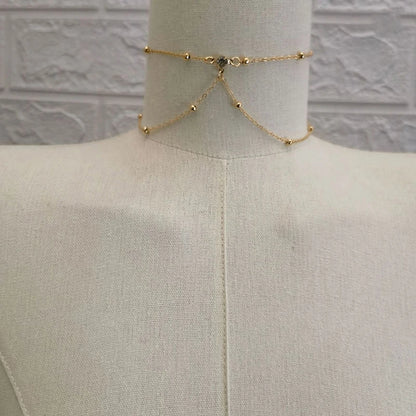 Metal Body Bust Chain Jewelry for Women Sexy Style Hollow Bikini Ladies Breast Crystal Body Chain Decoration Fashion Jewelry