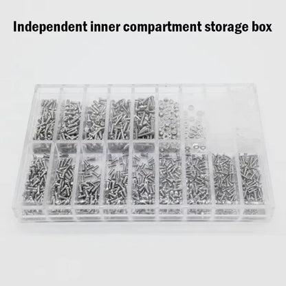 Screw Kit For Glasses, Nose Holder, Frame Nut, Spacer For Glasses Without Frame, Accessories, Box Of 18 Screws Specification