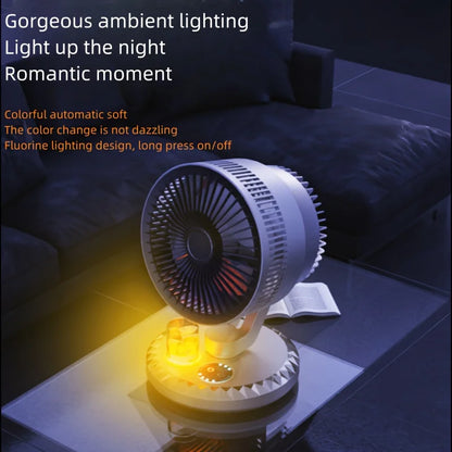 Portable air circulation fan household USB charging small fan, suitable for home, office and kitchen use.